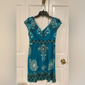 INC International Concepts Dress Turquoise Sz M